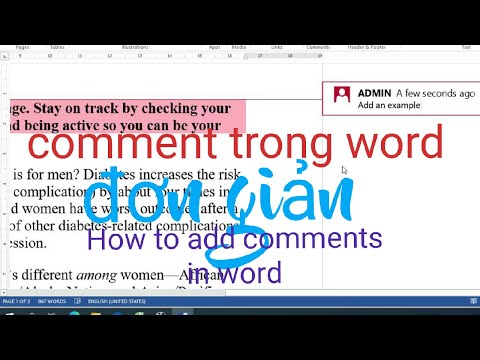Hướng dẫn sử dụng comment trong word đơn giản nhất - How to add comments in word
