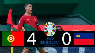 Ronaldo Twice Portugal Vs Liechtenstein 4-0 All Goals Highlights 2023 - Euro 2024 Qualifying.