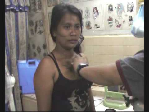 Tattoo on boobs Filipina bar girl gets a chest piece inked Part 2 