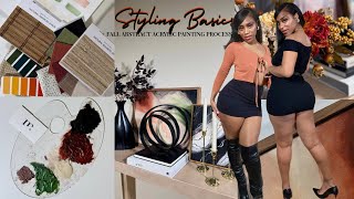 Styling Basics Mini Skirt & Dress Try On Fall Abstract Acrylic Painting Process Meka Larae