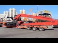 Conexpo trucking Las Vegas arrival of machines oversize load