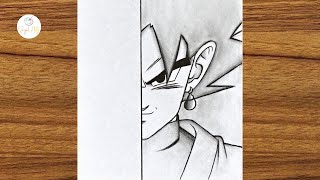 How To Draw Goku Black Step By Step | Goku Black Drawing Tutorial | Easy Drawing Ideas For Beginners