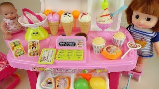 Baby Doli and food shop Ice cream toys baby doll play