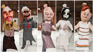 Ice Scream 8 Rod Is Lis Vs Evil Nun Vs Slendrina Vs Mr Meat Vs Grandpa