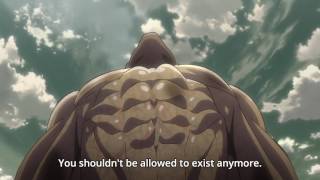 Eren vs Reiner Titan Form (FALCON PUNCH!) - Shingeki No Kyogin 2 (Attack on Titan) 60fps