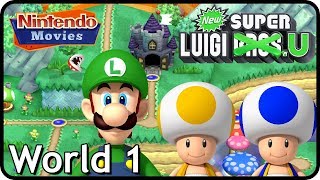 New Super Luigi U - World 1 - Acorn Plains (3 Players, 100% Walkthrough)