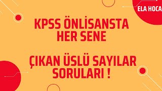 Kpss Önli̇sans Çikmiş Sorulara Benzer Üslü Sayilar 30 Soru
