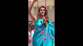 Keerthi Suresh - Blue Saree Hot - Reacted