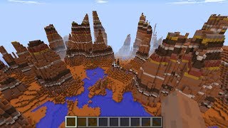 Minecraft Mesa Seed 1.7.10, Awesome Colored Mesa Spikes