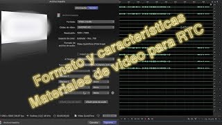 Características de video - DGRTC