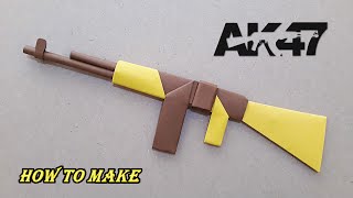 KAĞITTAN AK 47 YAPIMI - ( Tutkal Yok / Bant Yok ) - | Origami