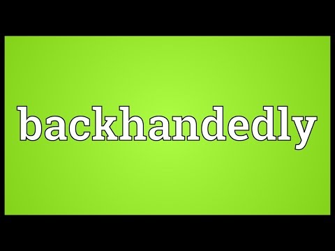 Header of backhandedly
