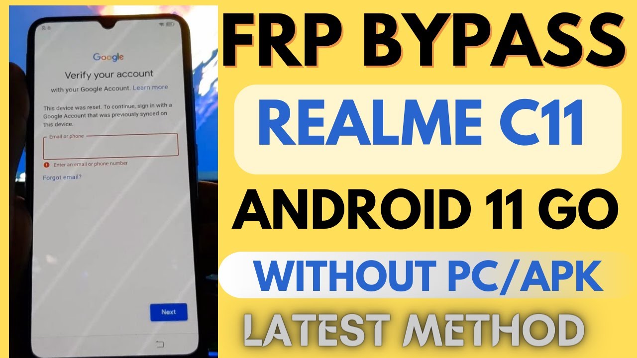 Realme C11 2021 FRP Bypass Android 11 Go Unlock Google | Realme C11 2021 FRP Bypass Android 11 Go Unlock Google |