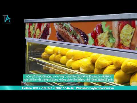 Tủ hâm nóng kết hợp trưng bày bánh mì, bánh ngọt siêu tiện dụng.