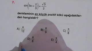 Endemik Ayt Matematik Trigonometri Test 17 Çözümleri