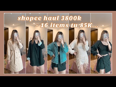 SHOPEE HAUL 7 | 3800K MUA 16 ITEMS MÙA ĐÔNG CỰC XINH TỪ 85K | kieuchinh2706