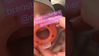 Pacifier for breastfed baby, suck training post tongue tie revision