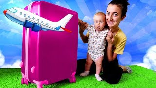 Sevcan ve Derin ile Anne Vlog. Derin ilk defa uçağa biniyor! Bavul toplama su!