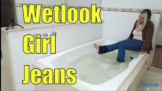 Wetlook girl Jeans | Wetlook jacket | Wetlook girl in clothes