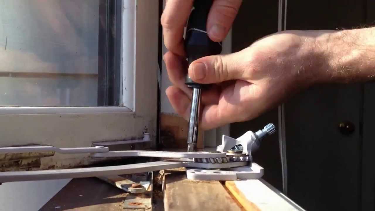 How to replace a casement window crank operator - YouTube