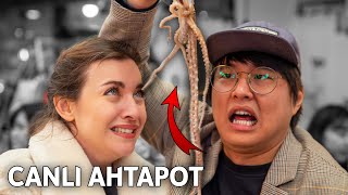 KORE'DE CANLI AHTAPOT YEMEK | CHABY HAN 🐙🤢 | KORE SOKAK LEZZETLERİ