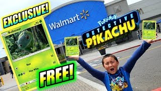 FREE POKEMON CARDS AT WALMART! "SUPER ULTRA RARE" EXCLUSIVE DETECTIVE PIKACHU BULBASAUR CARD PROMO!!