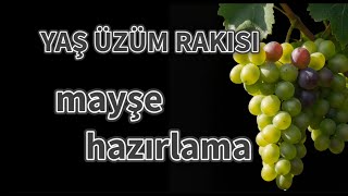 Yaş Üzüm Rakısı Mayşe Hazırlama