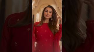 Malaika Arora Shines In Red Mirror Work Stani Dress Bollywood Actress Fancy Look 2025