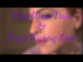 Half Moon Nails & Purple Makeup Look