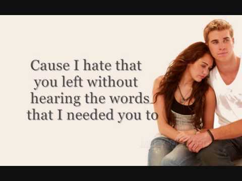 I Hope You Find It - Miley Cyrus - The Last Song FULL W/Lyrics - YouTube