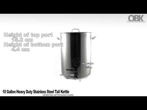 10 Gallon Heavy Duty Stainless Steel Tall Kettle - Product Information - ontariobeerkegs.com