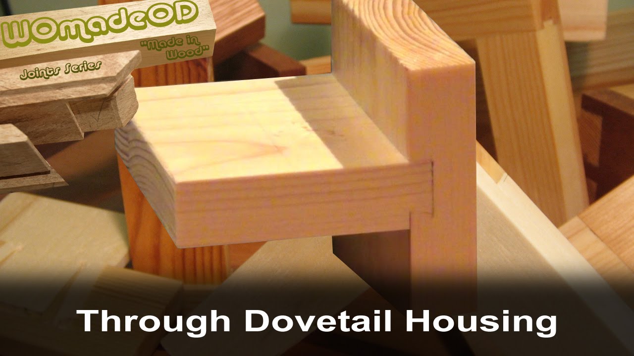 Through Dovetail Housing How to cut by hand YouTube