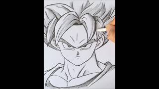 Goku Super Saiyan Drawing #Goku #Shorts #Drawing #Viral #Artvideo #Satisfying