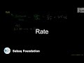 Rate, Math Lecture | Sabaq.pk