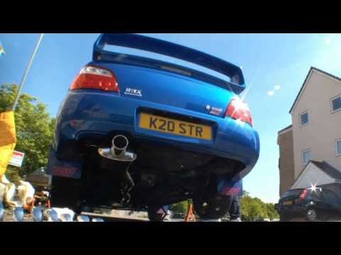 Subaru Impreza WRX STi CBE Blitz Nur Spec R vs Cobra SB04 Trackday exhaust