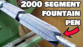 I make a 2000 SEGMENT FOUNTAIN PEN | Woodturning challenge