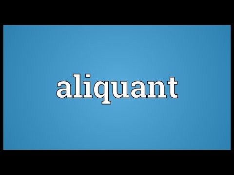 Header of aliquant