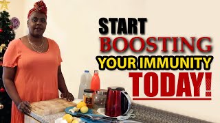 Immunity. Build/Boost It. Drink Hot/Warm Water With Fresh Lemon, Orange, Ginger, Garlic And Honey