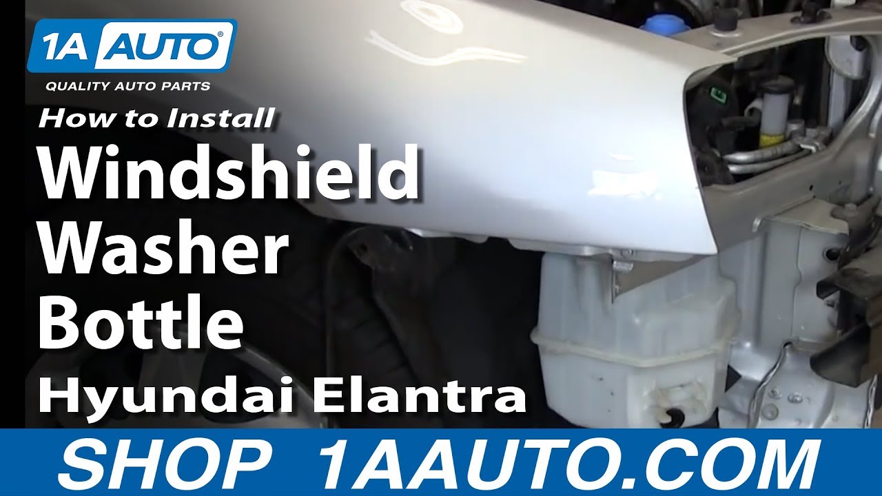 How To Install Replace Windshield Washer Bottle Hyundai ...