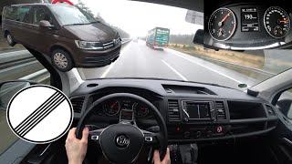 2018 VW Caravelle 2.0 TDI 4K POV DRIVE | Top Speed german Autobahn