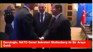 Nato Toplantisi İlk Görüntüler Davutoğlu, Nato Genel Sekreteri Stoltenberg Ile Bir Araya Geldi