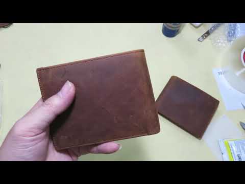 Mẫu ví da ngang mầu nâu VC11 tuyệt đẹp - chất da sáp cao cấp - thiết kế khóa học - mẫu ví đáng dùng