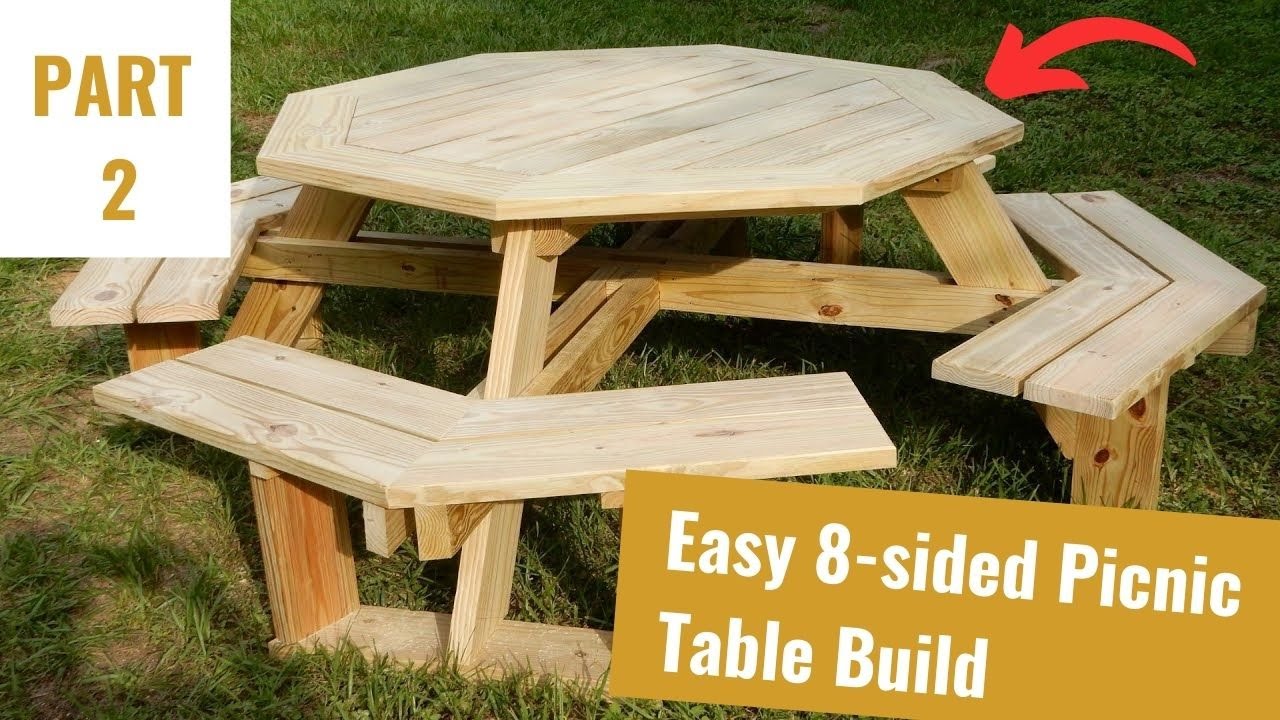 Build an Octagon Picnic Table Part 2 - YouTube