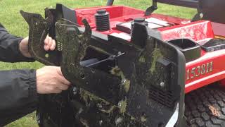 How to insert a mulching plug for ride-on mowers