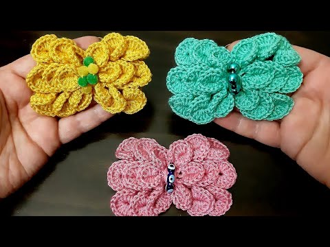 Krokodil fiyonk yapımı / örgü süsleme Krokodil fiyonk yapımı / örgü süsleme #1