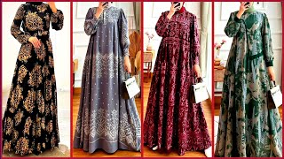 Beautiful And Stylish Modern Style Printed Abaya Design Abaya Gown Ideas 2025
