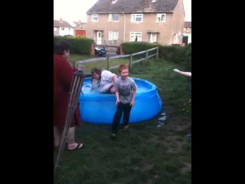 Lyanne gets wet in pool