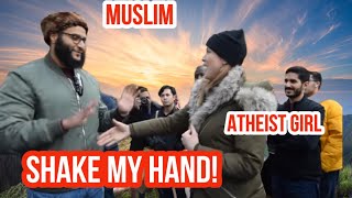 Video: Your Colonial Liberalism cannot force me to Shake Your Hand! - Mohammed Hijab vs Feminist