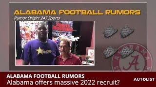 Alabama Football Rumors: 2019 Recruiting Update, Taulia Visits Vols, Nick Saban Offers 2022 Recruit