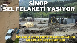 Sinop Sel Felaketi Yaşıyor İnsanlar Mahsur Kaldı, Araçlar Sele Kapıldı
